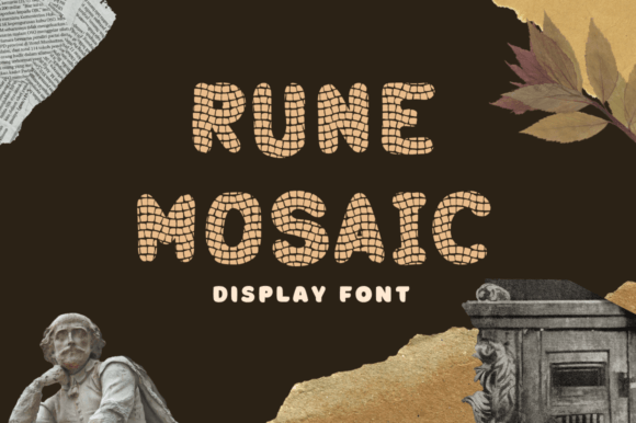 Rune Mosaic: The Artistic Display Font for Creative Projects